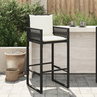 Tuinstoelen van poly rattan voor comfortabel en duurzaam buitenleven - Zwart / 1 / met kussen - Tuinstoelen