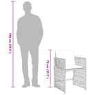 Tuinstoelen van poly rattan voor comfortabele zitervaring met wasbare hoes - Tuinstoelen