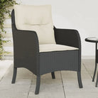 Tuinstoelen van poly rattan voor een comfortabele zitervaring - Zwart en crème / 2 / Dichtgeweven - Tuinstoelen