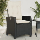 Tuinstoelen van poly rattan voor een comfortabele zitervaring - Zwart en crème / 1 / Zonder voetensteun - Tuinstoelen