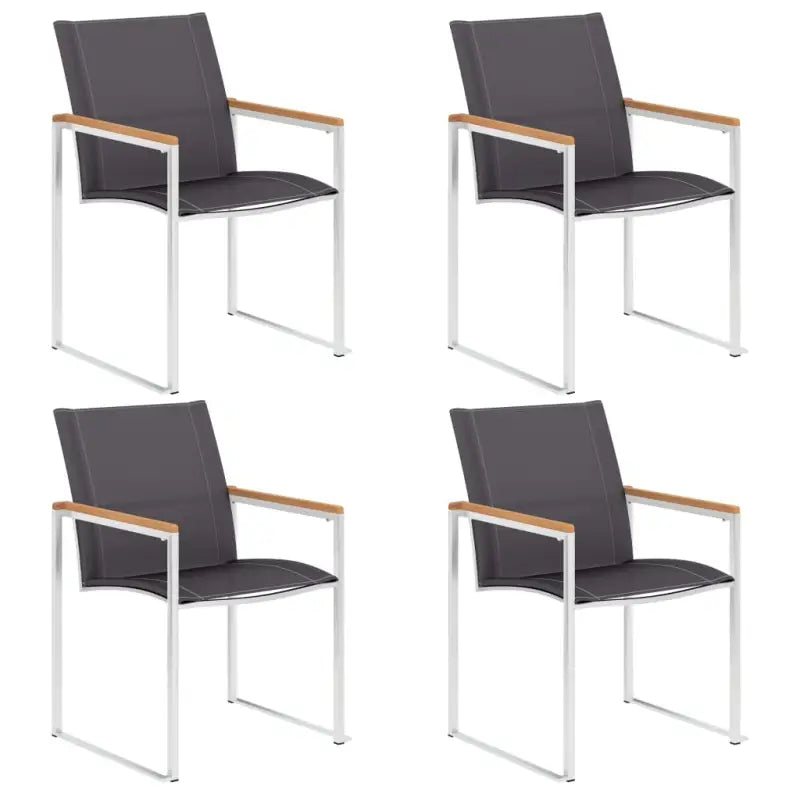 Tuinstoelen van teakhout met roestvrij staal voor een stijlvolle tuin - 4 / Massief teakhout - Tuinstoelen