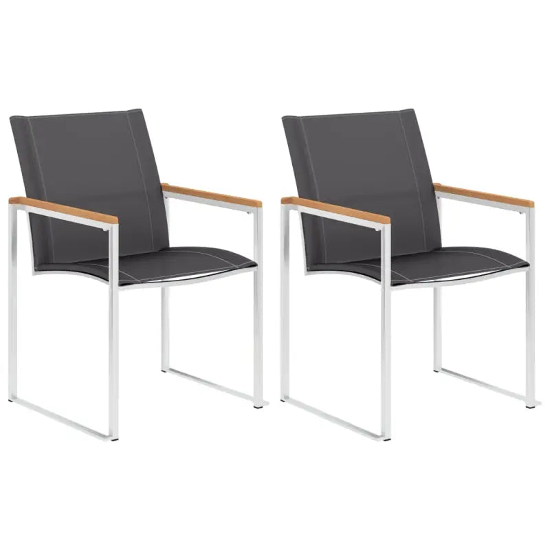 Tuinstoelen van teakhout met roestvrij staal voor een stijlvolle tuin - 2 / Massief teakhout - Tuinstoelen
