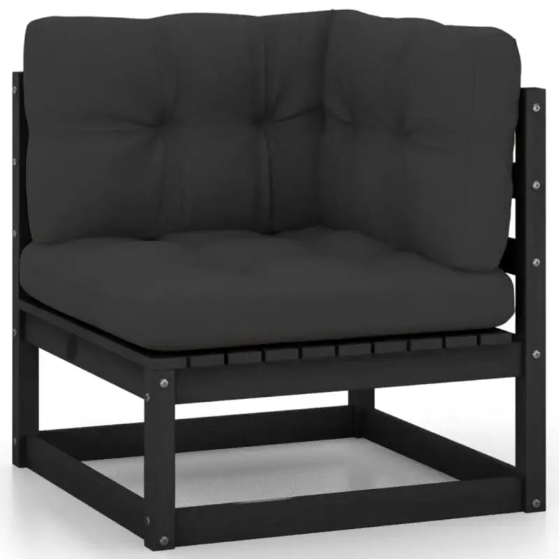 Tuinstoelset met massief grenenhout en rug- zijkussens voor comfortabel genieten - Tuinsets