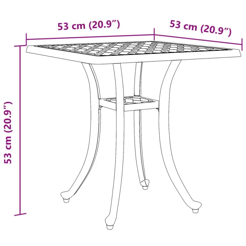 Tuintafel met afzonderlijke poten van gietaluminium voor binnen en buiten - Tuintafels