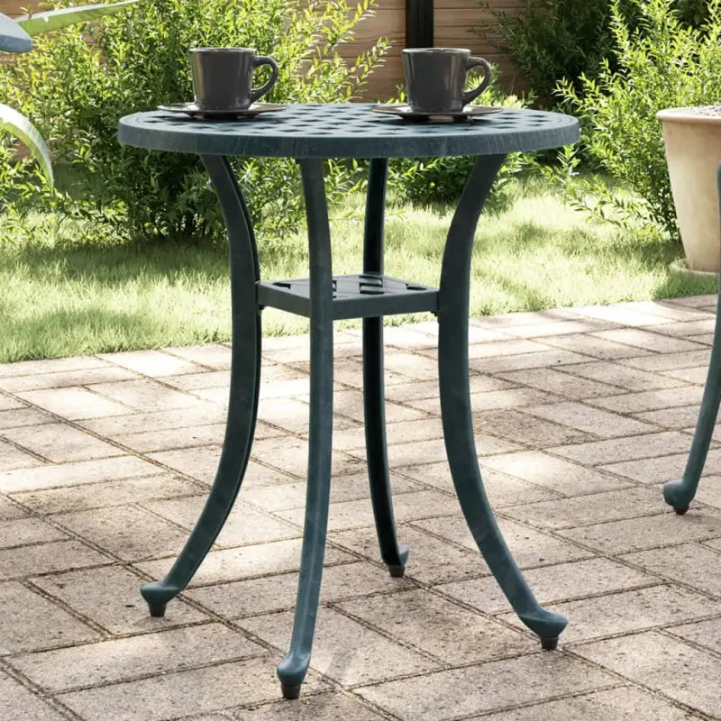 Tuintafel met afzonderlijke poten van gietaluminium voor binnen en buiten - Groen / 1 - Tuintafels