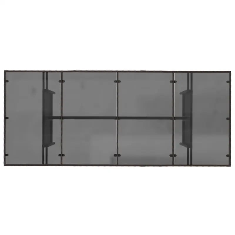 Tuintafel met gehard glas blad en duurzaam poly rattan - Tuintafels