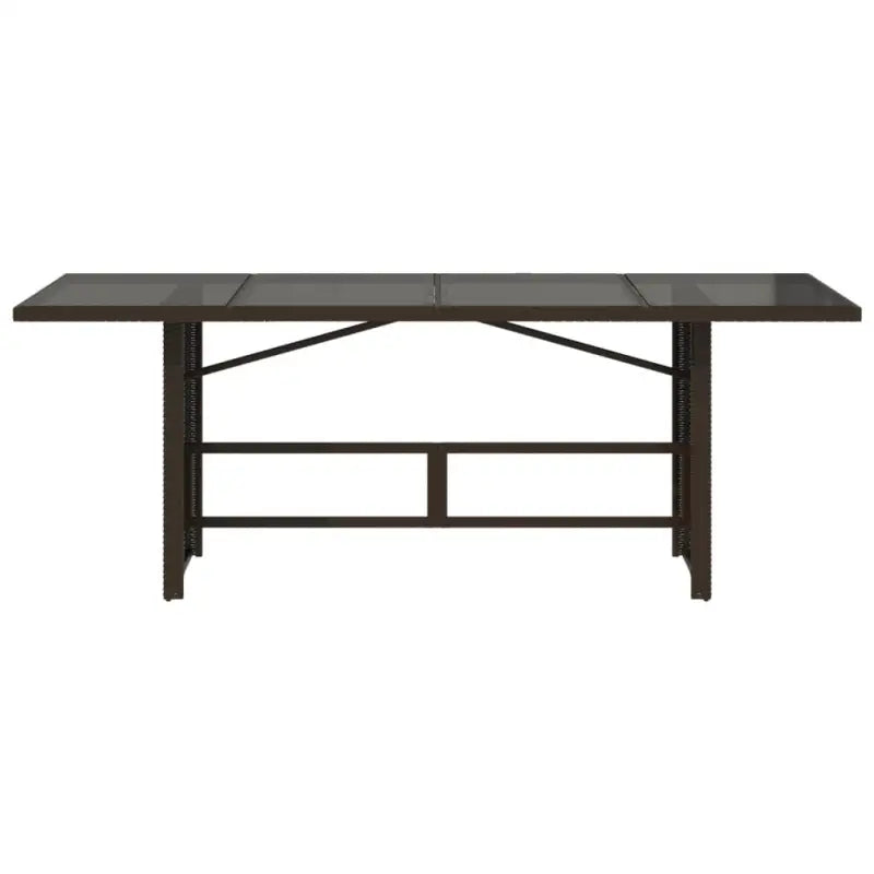 Tuintafel met gehard glas blad en duurzaam poly rattan - Tuintafels