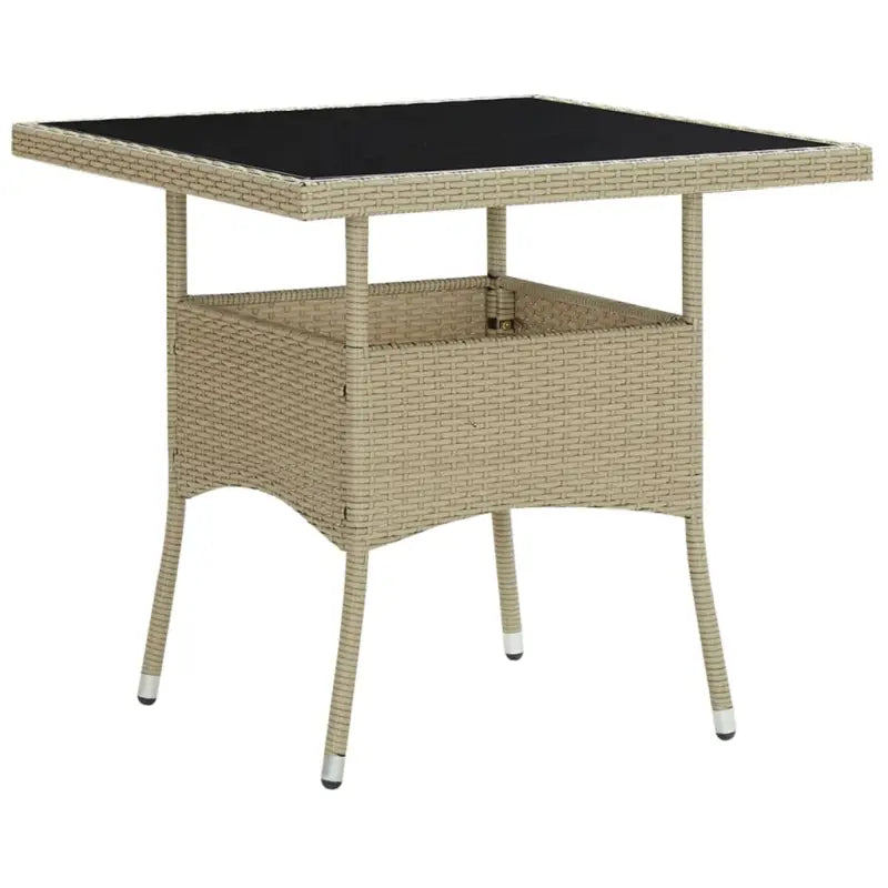 Tuintafel met gehard glas voor gezellige buiten dinertjes - Beige / 1 - Tuintafels