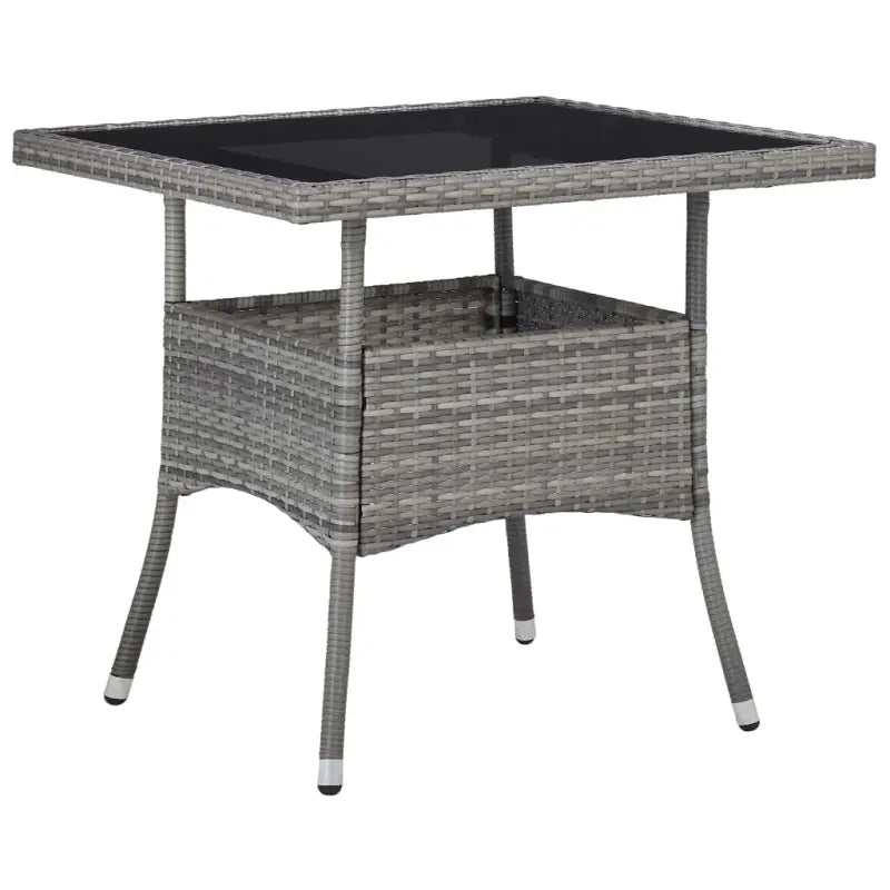 Tuintafel met gehard glas voor gezellige buiten dinertjes - Grijs / 1 - Tuintafels