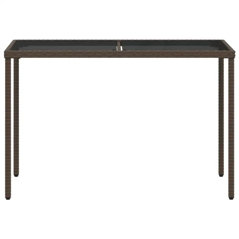 Tuintafel met glazen blad en poly rattan voor buiten gemakkelijk schoon - Tuintafels