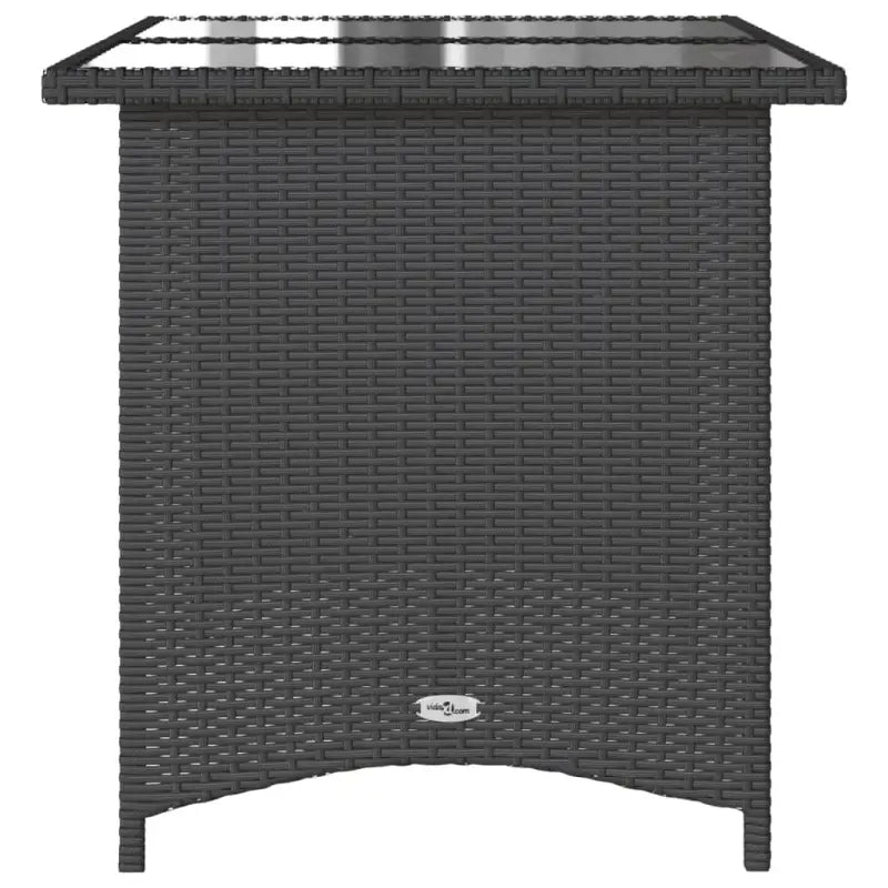 Tuintafel met glazen blad en poly rattan voor buitening - Tuintafels
