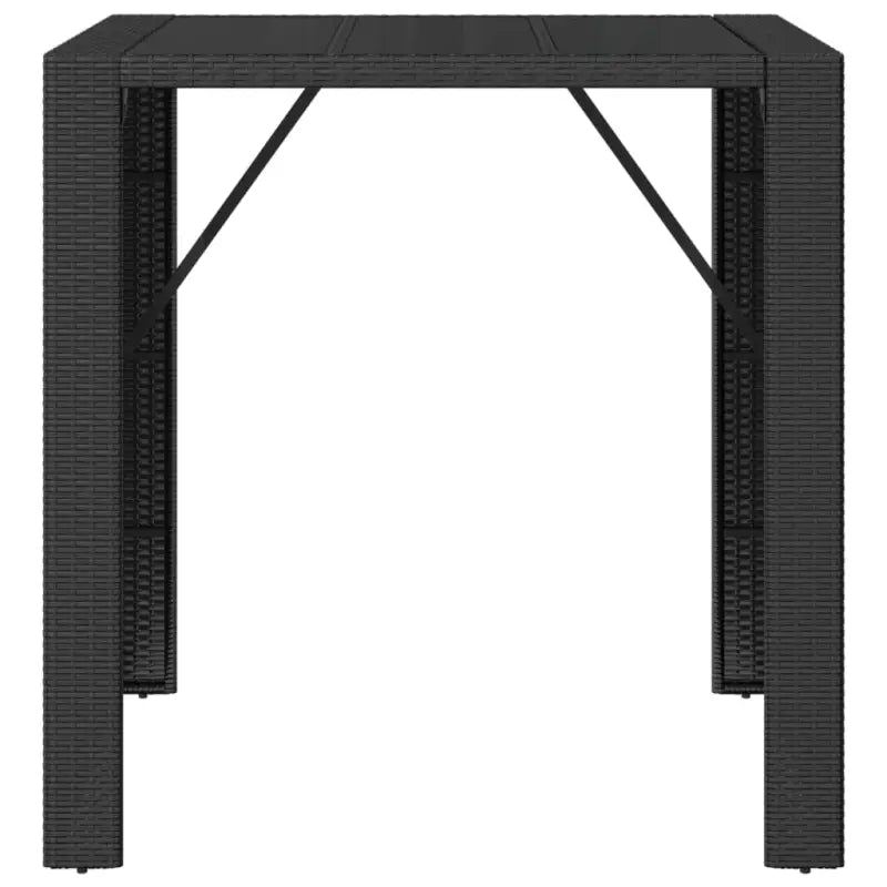Tuintafel met glazen blad en poly rattan voor eenvoudig schoon plezier - Tuintafels