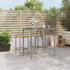 Tuintafel met glazen blad en poly rattan voor eenvoudig schoonmaken - Tuintafels