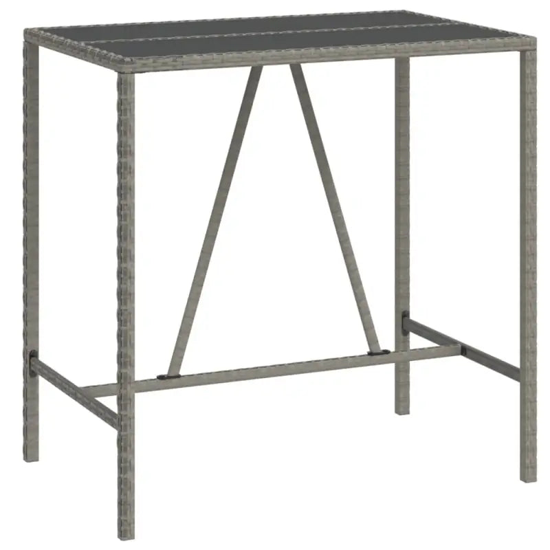 Tuintafel met glazen blad en poly rattan voor eenvoudig schoonmaken - Tuintafels