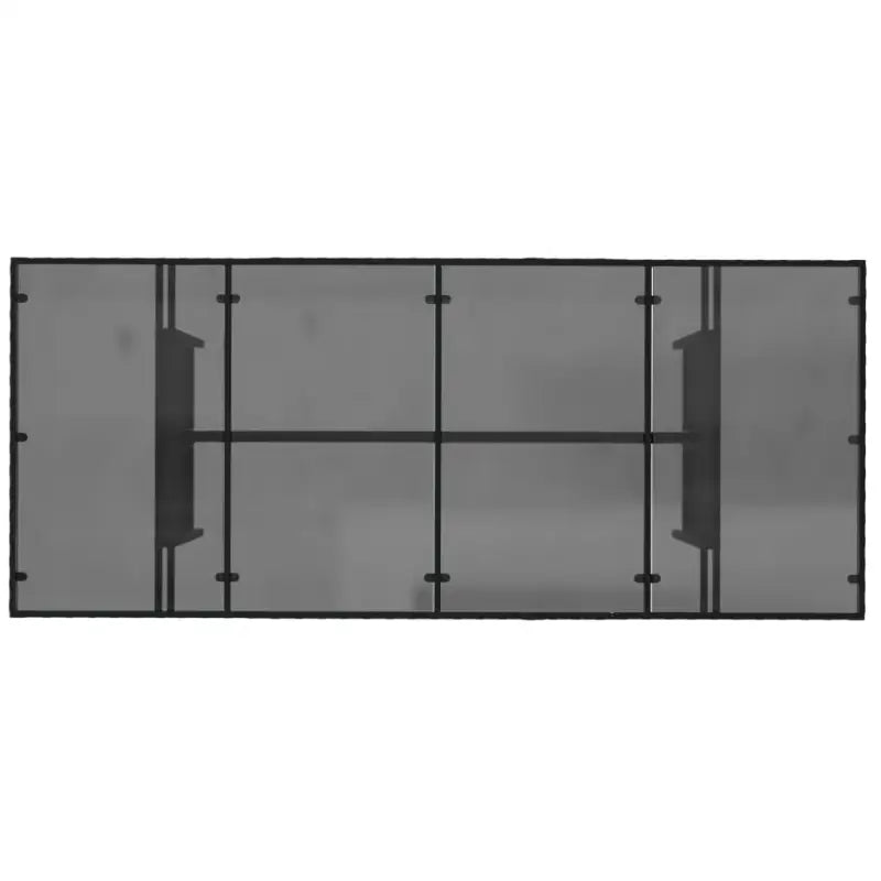 Tuintafel met glazen blad en poly rattan voor gemakkelijk schoon buitenruimte - Tuintafels