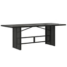 Tuintafel met glazen blad en poly rattan voor gemakkelijk schoon buitenruimte - Tuintafels