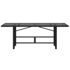 Tuintafel met glazen blad en poly rattan voor gemakkelijk schoon buitenruimte - Tuintafels