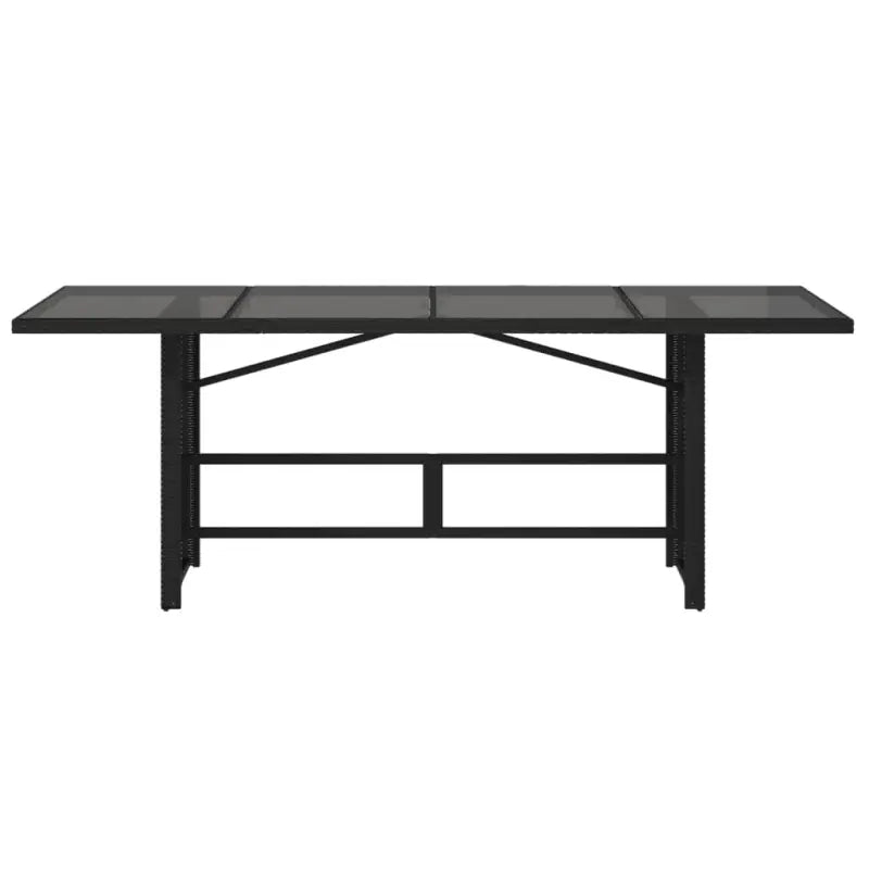 Tuintafel met glazen blad en poly rattan voor gemakkelijk schoon buitenruimte - Tuintafels