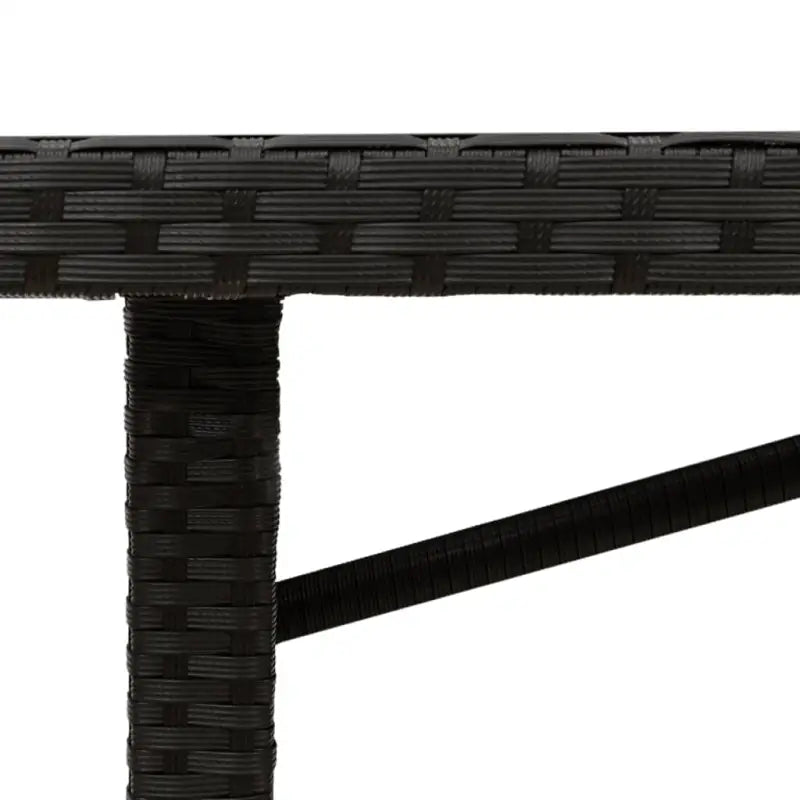 Tuintafel met glazen blad en poly rattan voor gemakkelijk schoon buitenruimte - Tuintafels