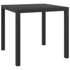 Tuintafel met hoogwaardig HKC blad en stevig aluminium frame - Zwart / 80 x 80 x 74 cm / 1 - Tuintafels
