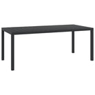 Tuintafel met hoogwaardig HKC blad en stevig aluminium frame - Zwart / 185 x 90 x 74 cm / 1 - Tuintafels