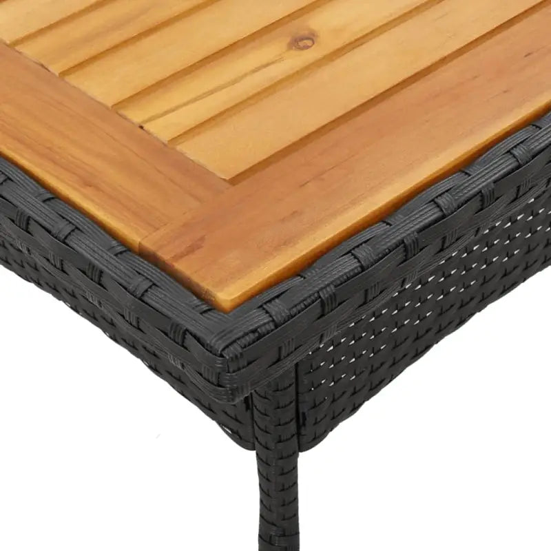 Tuintafel met houten blad en poly rattan voor eenvoudig schoon maken - Tuintafels