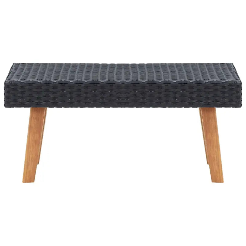 Tuintafel met Houten Poten Van PE-Rattan Voor Buitenruimtes - Tuintafels