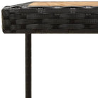 Tuintafel met massief acaciahout en weersbestendig PE-rattan - Tuintafels