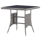 Tuintafel met poly rattan en glazen blad voor buitengebruik - Tuintafels