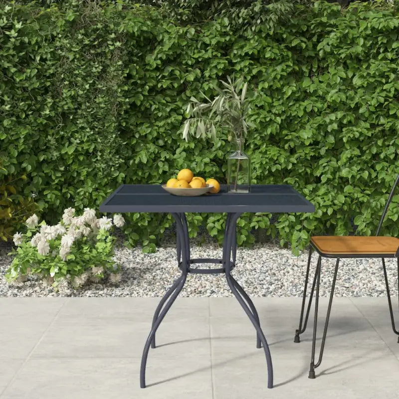 Tuintafel met trendy gaasdesign en stabiel frame voor buitengebruik - 80 x 80 x 72.5 cm / 1 - Tuintafels