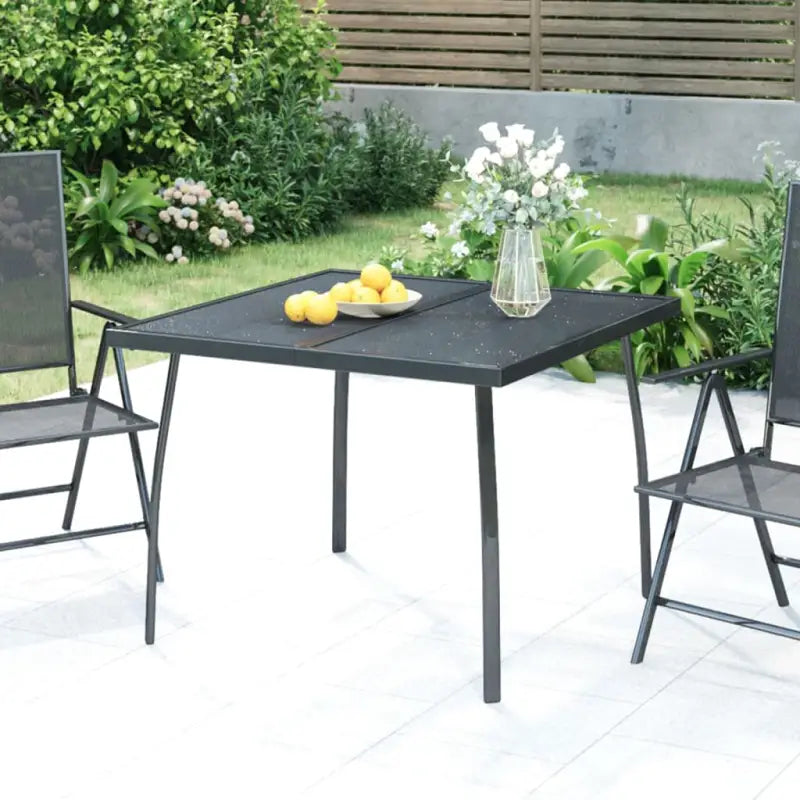 Tuintafel met trendy gaasdesign en stabiel frame voor buitengebruik - 100 x 100 x 72 cm / 1 - Tuintafels