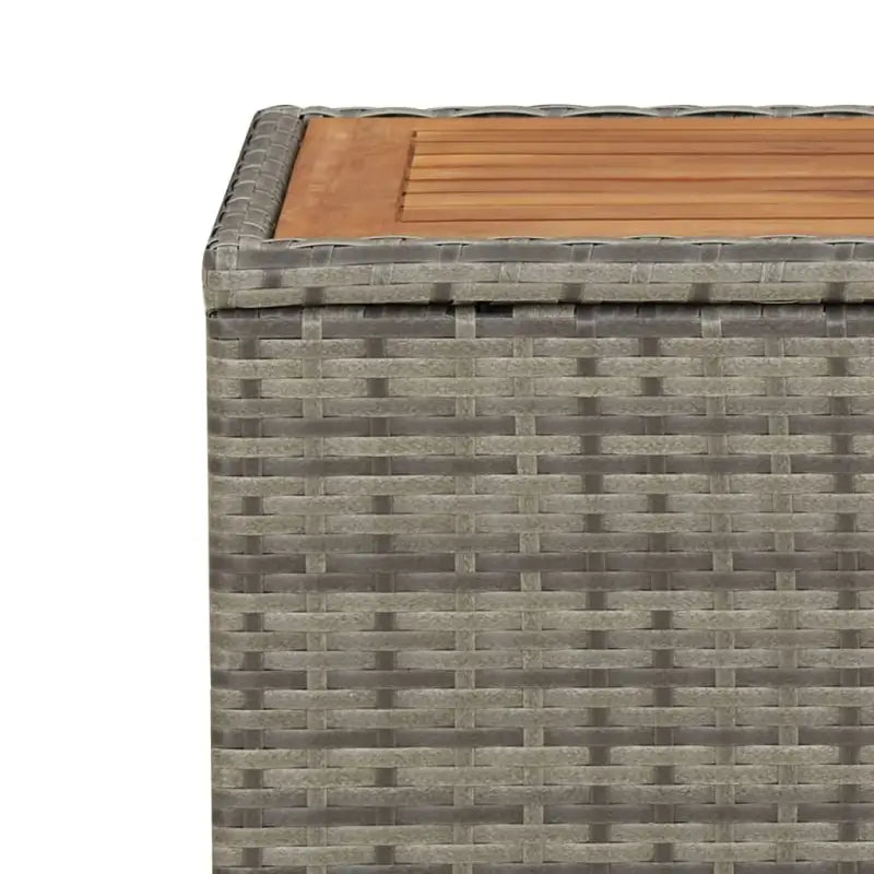 Tuintafel van massief acaciahout en PE-rattan eenvoudig schoon - Tuintafels