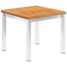 Tuintafel van massief acaciahout met roestvrij staal voor terras of zwembad - Tuintafels