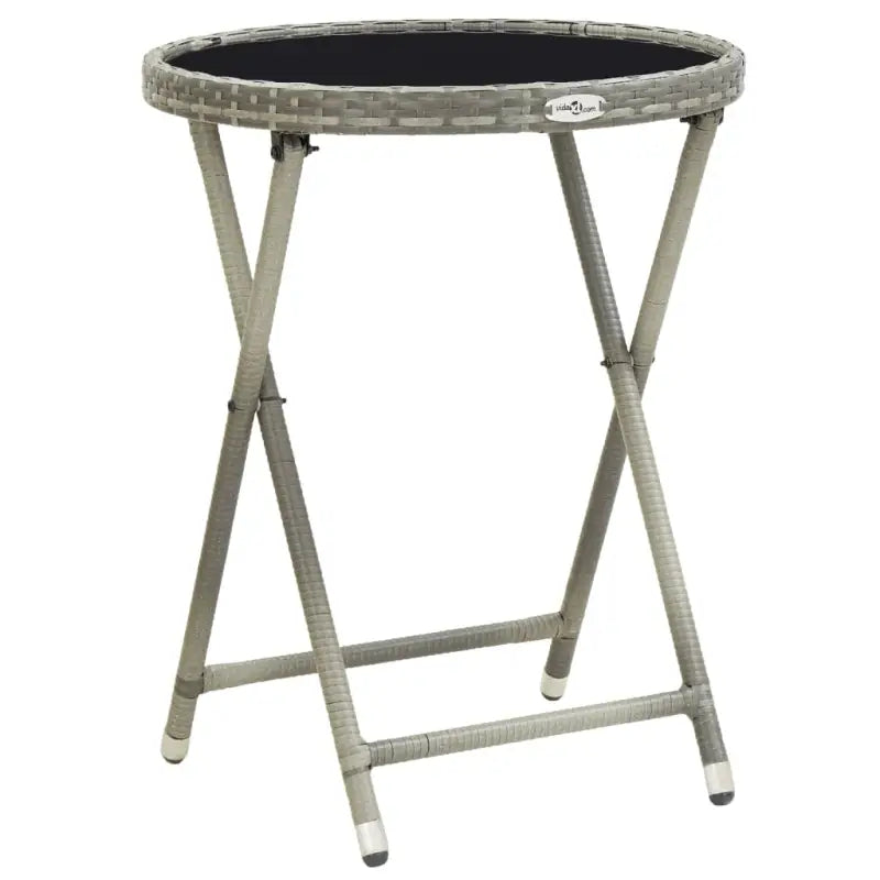 Tuintafel van massief acaciahout met stalen frame voor rustieke tuinplezier - Grijs / 1 / Glas - Tuintafels