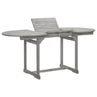 Tuintafel van massief acaciahout voor een rustieke tuinset - 170 x 80 x 75 cm / 1 / ovaal - Tuintafels