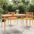 Tuintafel van massief teakhout met een fijn geschuurd afwerking - natuurlijk teak / 150 x 90 x 75 cm / 1 - Tuintafels
