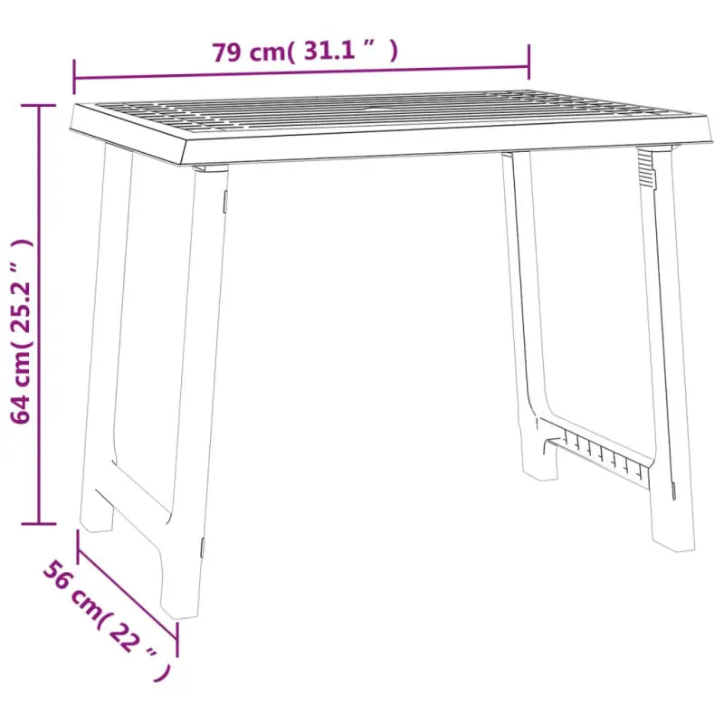 Tuintafel voor buiten en binnen van duurzaam polypropyleen - Tuintafels