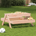 Tuintafel voor kinderen van massief grenenhout voor buitenplezier - Natuurlijk douglashout / 1 - Tuintafels