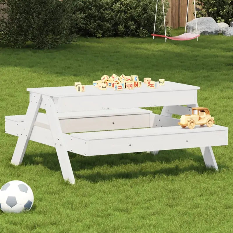 Tuintafel voor kinderen van massief grenenhout voor buitenplezier - Tuintafels