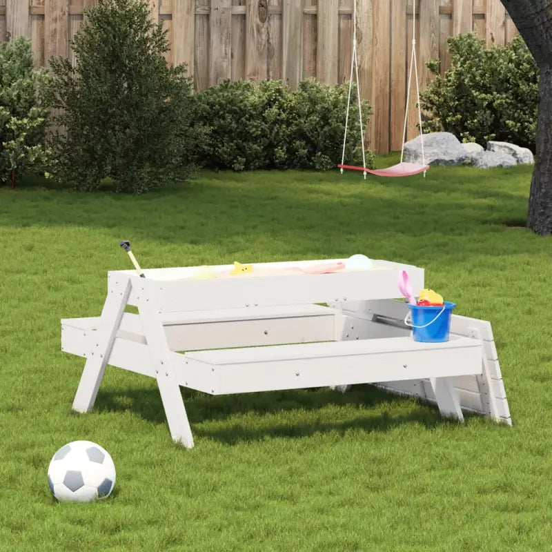 Tuintafel voor kinderen van massief grenenhout voor buitenplezier - Tuintafels