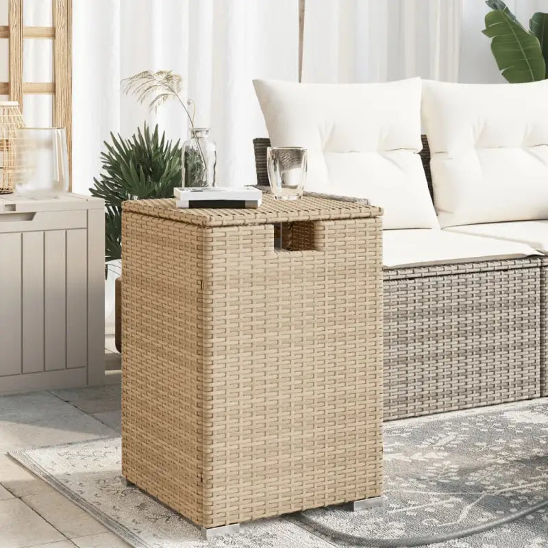 Tuintafels Afdekkast voor Propaangasflessen van Poly Rattan - Beige / 1 - Tuintafels