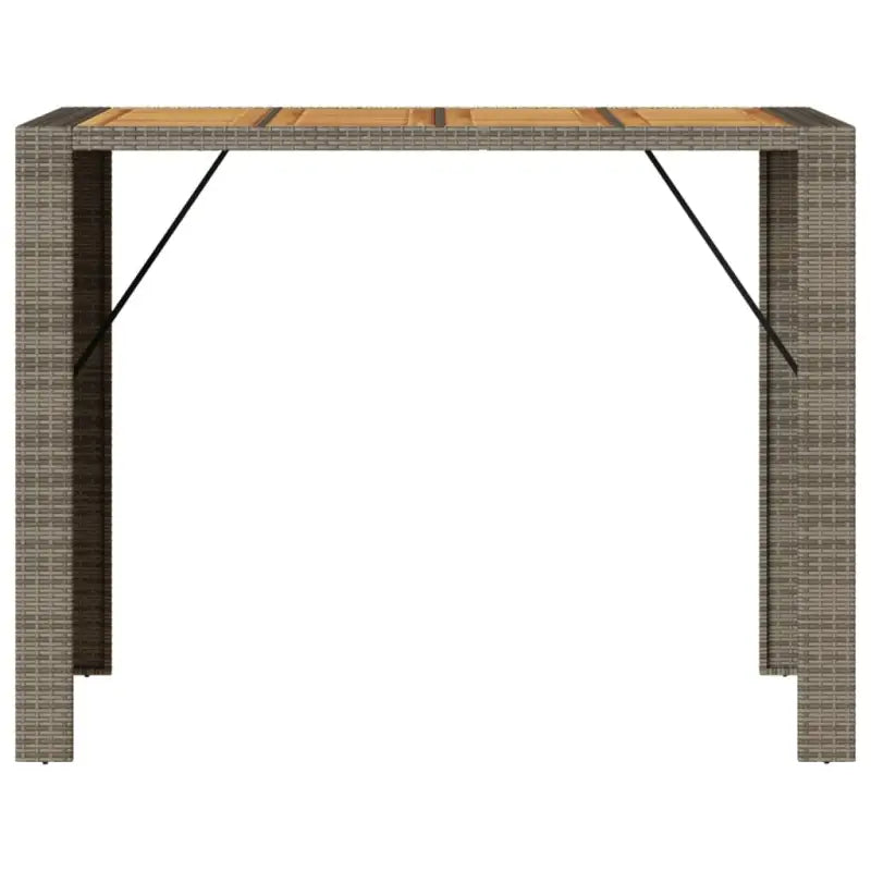 Tuintafels met houten blad en poly rattan voor buiten eenvoudiger schoonmaken - Tuintafels