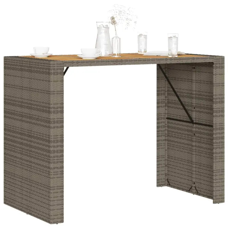 Tuintafels met houten blad en poly rattan voor buiten eenvoudiger schoonmaken - Tuintafels