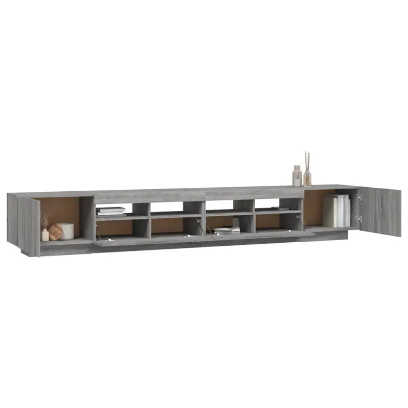 Tv-meubel Grijs Sonoma Eiken met RGB LED-verlichting en moderne charme - Tv-meubels