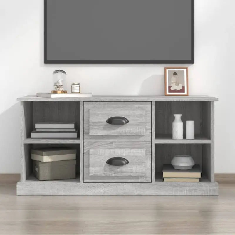 Tv-meubel grijs sonoma in bewerkt hout met stijl en duurzaamheid - Grijs sonoma / 1 - Tv-meubels