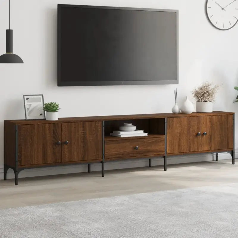 Tv-meubel in Grijs Sonoma Eiken met Verstelbare Poten en Stijlvol Design - bruin eikenkleur / 1 - Tv-meubels