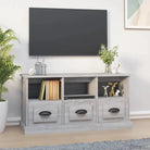 Tv-meubel in hoogglans wit van bewerkt hout voor een moderne uitstraling - Grijs sonoma / 1 - Tv-meubels