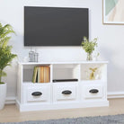 Tv-meubel in hoogglans wit van bewerkt hout voor een moderne uitstraling - Wit / 1 - Tv-meubels