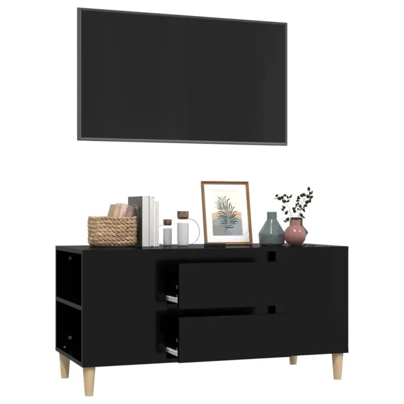 Tv-meubel in Scandinavische stijl van bewerkt hout met moderne charme - Tv-meubels