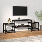 Tv-meubel met bewerkt hout en aanpasbare poten voor een stijlvolle kamer - Zwart / 1 / 157 cm - Tv-meubels